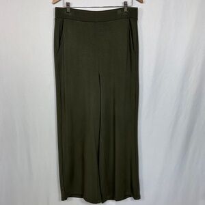Adrianna Papell Women’s Wide Leg Pants Size‎ Medium Olive Green High Rise